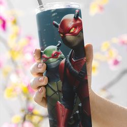 hero turtle superhero tumbler,hero turtle superhero skinny tumbler,superhero unmasked the secret revealed tumbler