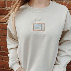 Embroidered Aquarium TV Sweatshirt