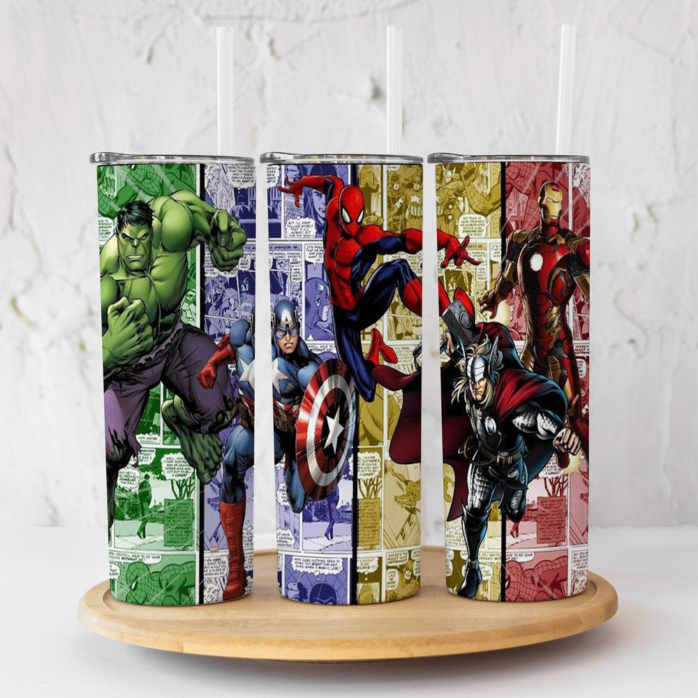 Marvel Superheroes Tumbler,Marvel Superheroes Skinny Tumbler,Superhero Ascension Transcending Limits Tumbler.png
