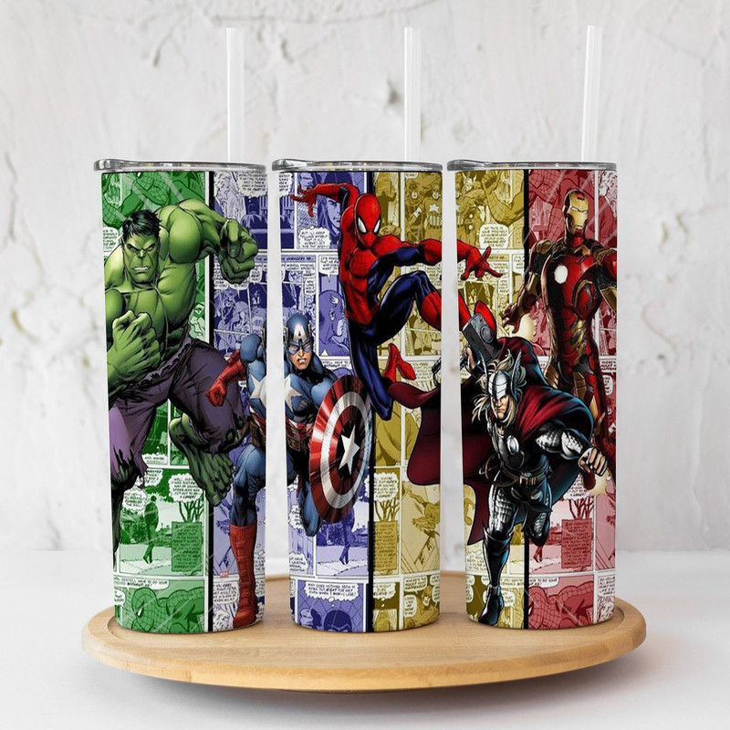 Marvel Superheroes Tumbler,Marvel Superheroes Skinny Tumbler,Superhero Ascension Transcending Limits Tumbler.png