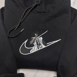 nike x bleach kenpachi embroidered sweatshirt, custom anime embroidered hoodie, inspired anime embroidered crewneck