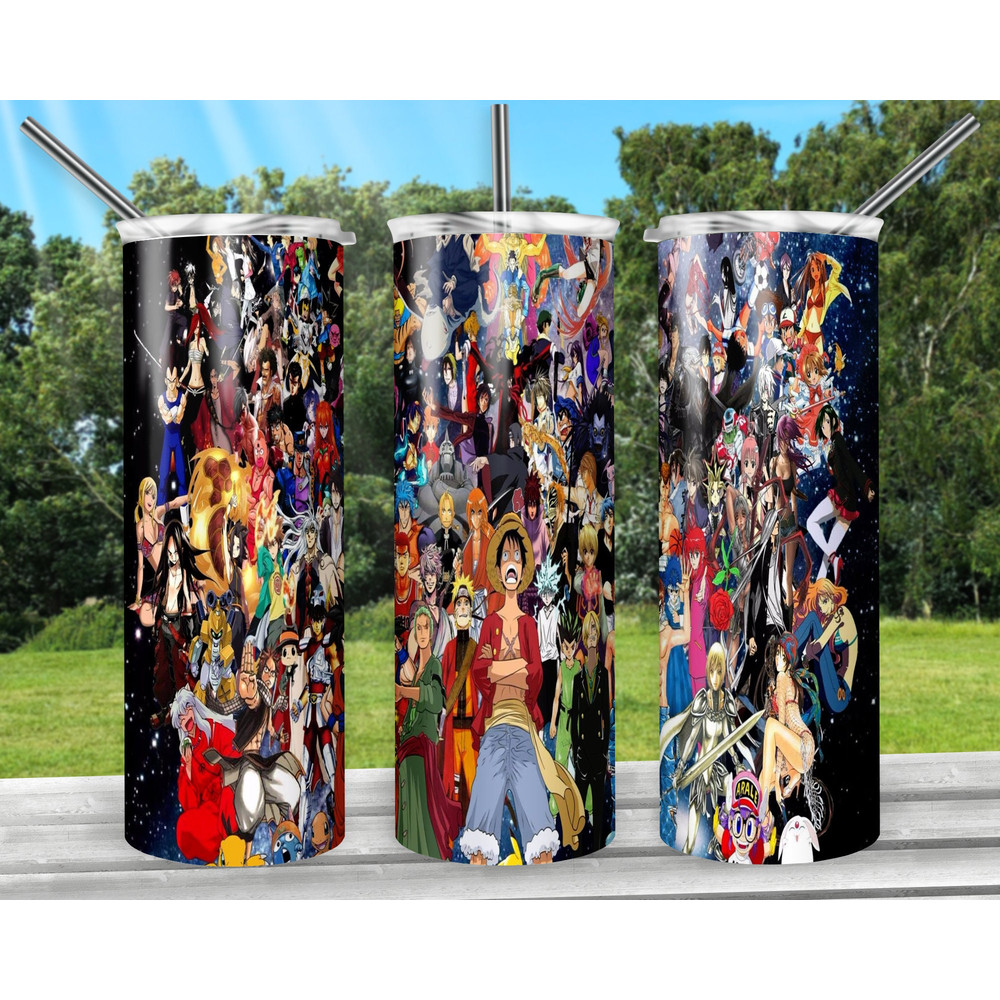 Anime 20oz Sublimation Tumbler Designs, Anime Straight Skinny Tumbler Wrap PNG, Sublimation Design PNG, Digital Download, PNG-13.jpg