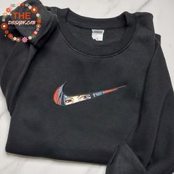 NIKE X Itachi Embroidered Sweatshirt, Naruto Anime Embroidered Sweatshirt, Anime Embroidered Crewneck, Anime Gift, Brand