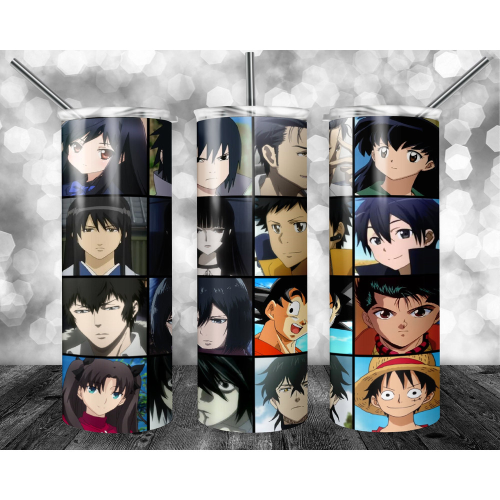 Anime 20oz Sublimation Tumbler Designs, Anime Straight Skinny Tumbler Wrap PNG, Sublimation Design PNG, Digital Download, PNG-34.jpg