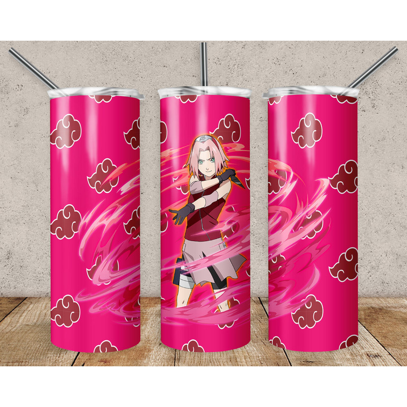 Anime Girl 20oz Sublimation Tumbler Designs, Anime Straight Skinny Tumbler Wrap PNG, Sublimation Design PNG, Digital Download, PNG.jpg