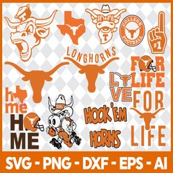 texas longhorns bundle sport svg, sport svg, ncaa bundle svg