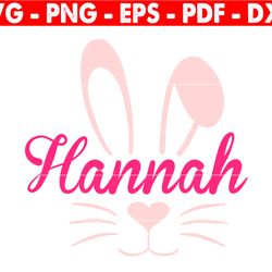 hannah bunny svg, easter farmhouse sign, welcome sign svg, dxf, png, eps, jpeg, cut file, cricut, silhouette