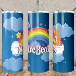 cartoon bear tumbler, cartoon bear skinny tumbler