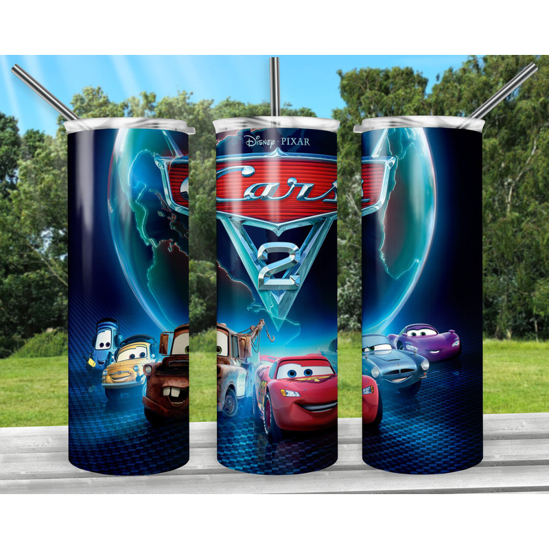 Cartoon Cars 20oz Sublimation Tumbler Designs, Cars Straight Skinny Tumbler Wrap PNG, Sublimation Design PNG, Digital Download, PNG-3.jpg