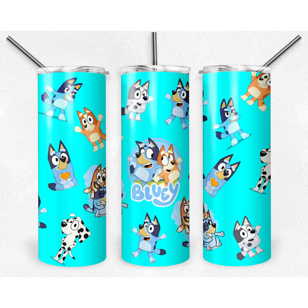 Cartoon Dog 20oz Sublimation Tumbler Designs, Cartoon Straight Skinny Tumbler Wrap PNG, Sublimation Design PNG, Digital Download, PNG.jpg