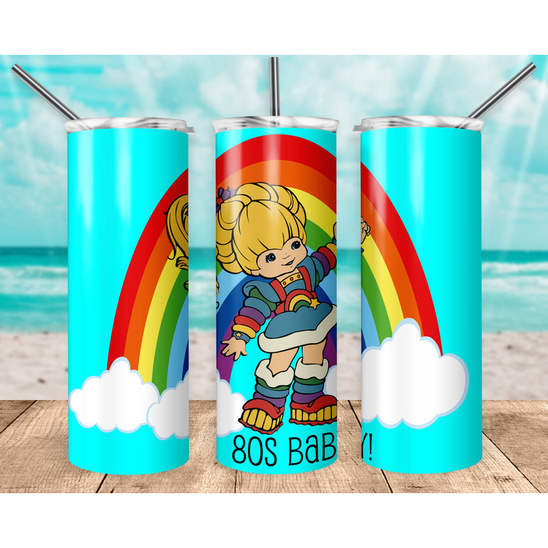 Cartoon Girl 20oz Sublimation Tumbler Designs, Cartoon Straight Skinny Tumbler Wrap PNG, Sublimation Design PNG, Digital Download, PNG.jpg
