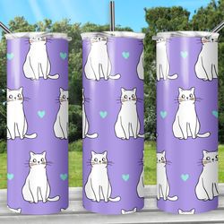 cute cat aesthetic tumbler, cute cat aesthetic skinny tumbler