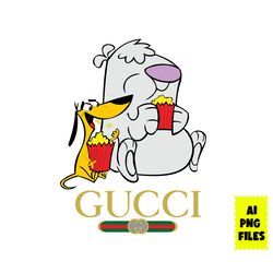 2 stupid dogs gucci png, gucci brand logo png, 2 stupid dogs png, dog png, cartoon, fashion brand png, digital ai file