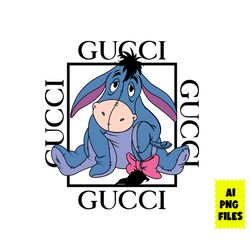 eeyore gucci png, gucci logo png, eeyore png, disney gucci png, cartoon png, gucci brand logo png, ai digital file