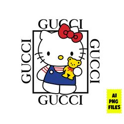 hello kitty gucci png, gucci logo png, hello kitty png, gucci brand logo png, cartoon png, ai digital file
