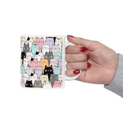 cats mug, cute cat ceramic mug, cat lover gift mug, cat owner gift mug, funny cat mug