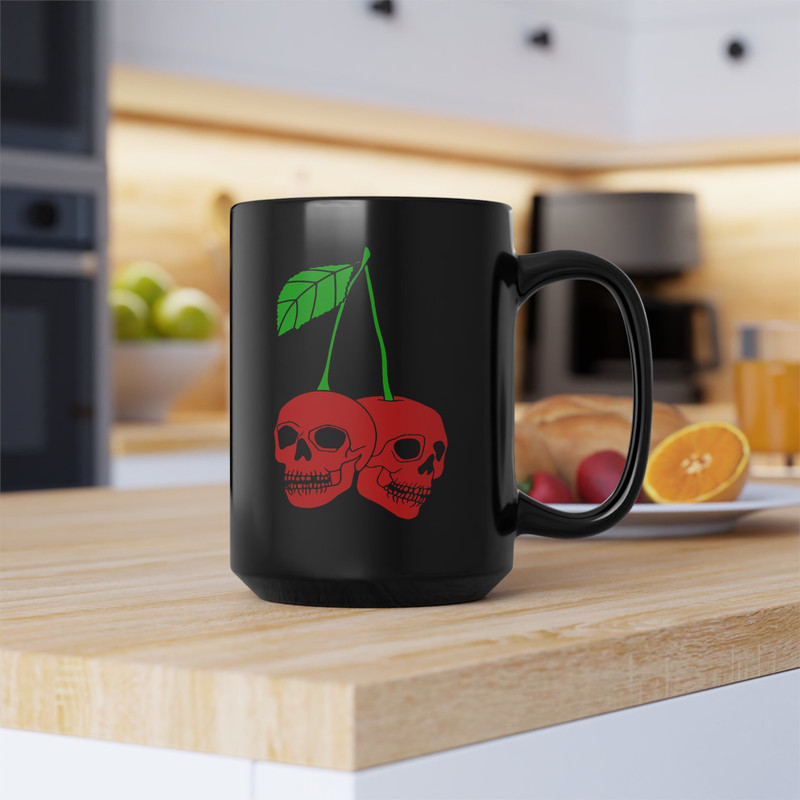 Cherry Skull Mug, Funny Skull Mug, Cute Skull Mug, Funny Cherry Mug, Halloween Cherry Skull Mug, Cherry Lover Gift Mug, Halloween Gift Mug - 2.jpg