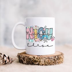 custom nicu nurse mug, neonatal intensive care unit nurse mug, leopard nicu nurse mug