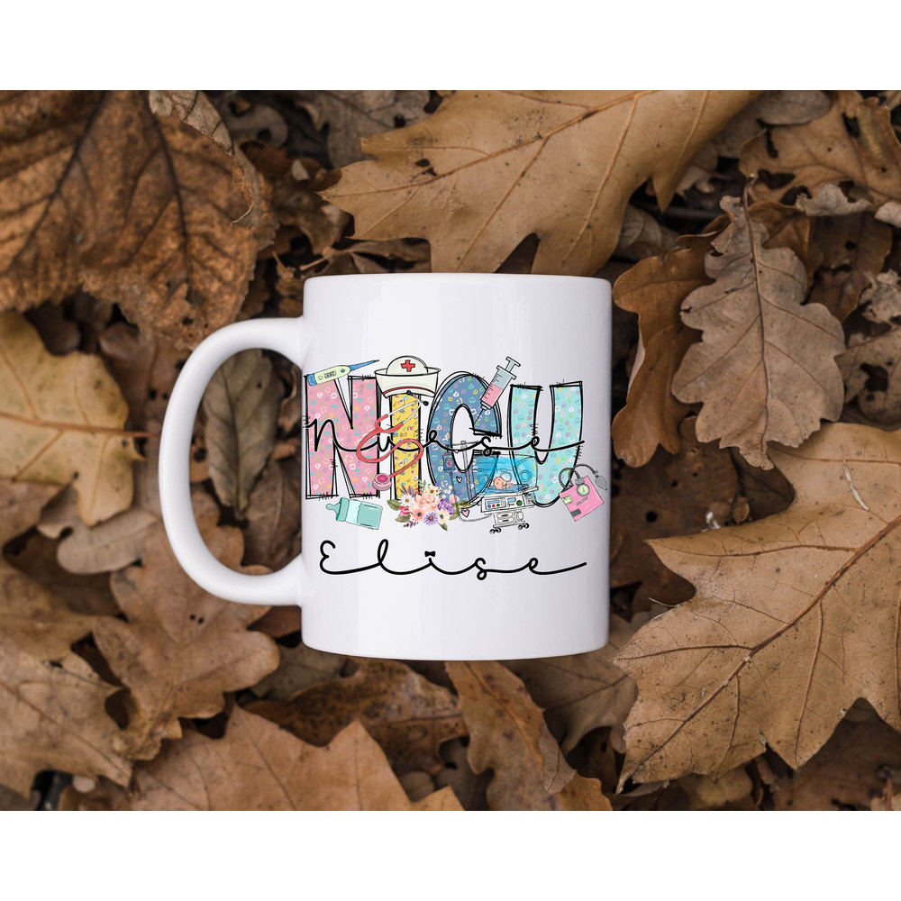 Custom NICU Nurse Mug, Neonatal Intensive Care Unit Nurse Mug, Leopard NICU Nurse Mug, NICU Nurse Gift Ceramic Mug, Pediatric Nurse Gift Mug - 2.jpg