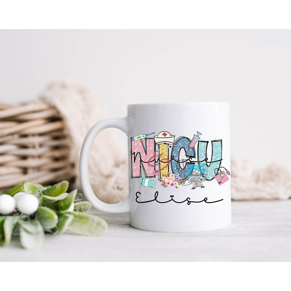 Custom NICU Nurse Mug, Neonatal Intensive Care Unit Nurse Mug, Leopard NICU Nurse Mug, NICU Nurse Gift Ceramic Mug, Pediatric Nurse Gift Mug - 3.jpg