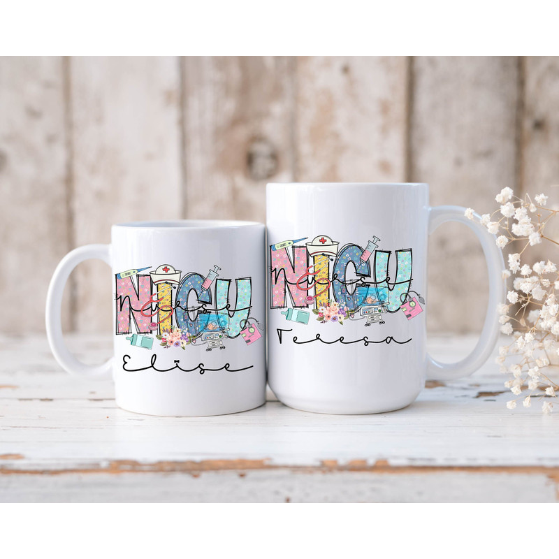 Custom NICU Nurse Mug, Neonatal Intensive Care Unit Nurse Mug, Leopard NICU Nurse Mug, NICU Nurse Gift Ceramic Mug, Pediatric Nurse Gift Mug - 4.jpg