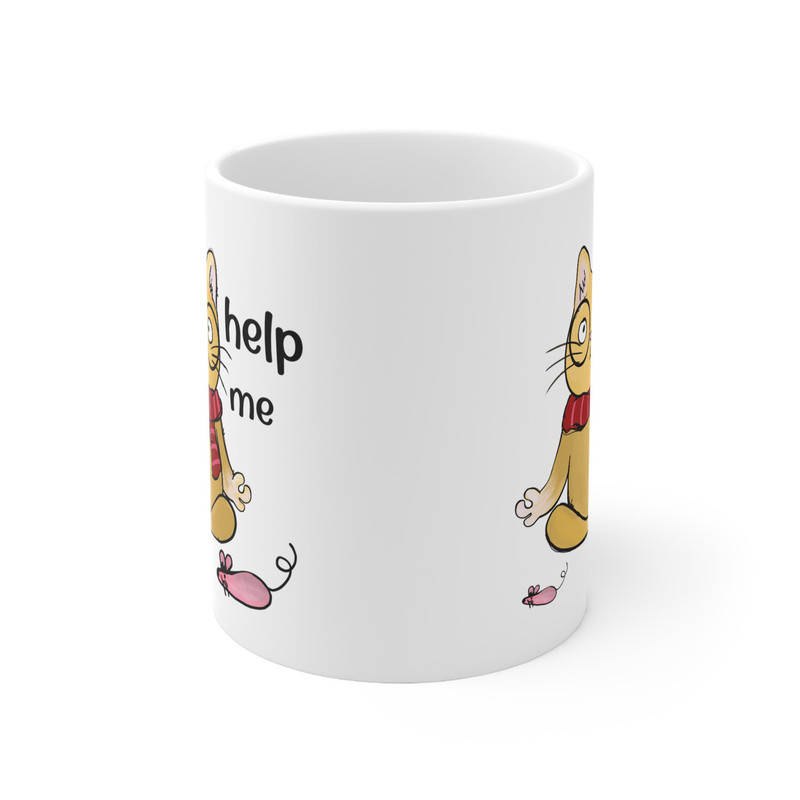 Help Me! Cat Mug, Funny Cat Mug, Cat Lover Mug, Cat Owner Gift Mug, Cat Lover Gift Mug, Cat Antidepressants Coffee and Tea Mug - 4.jpg