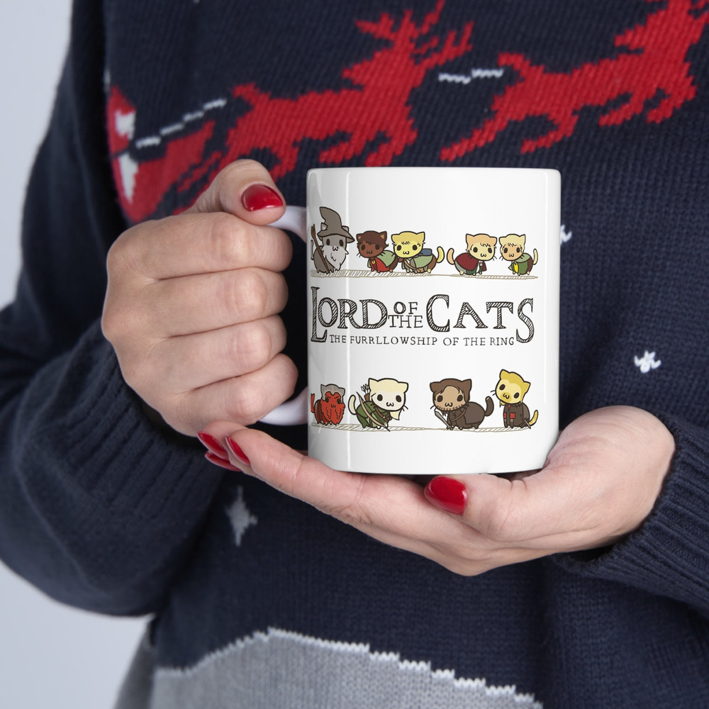 Lord of the Cats Mug, A Purrfect Gift for Rings Fans Gift Mug, Kittens and Animal Lovers Gift Mug, Lorf of the Cats Gift Mug - 3.jpg