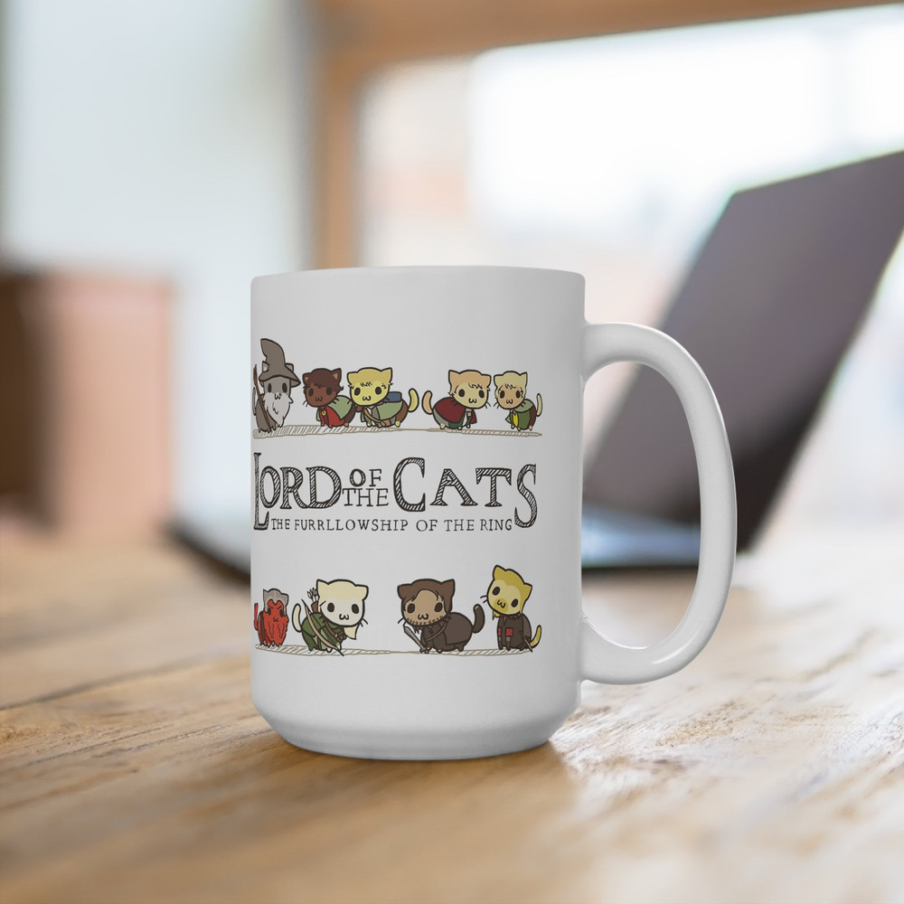 Lord of the Cats Mug, A Purrfect Gift for Rings Fans Gift Mug, Kittens and Animal Lovers Gift Mug, Lorf of the Cats Gift Mug - 5.jpg
