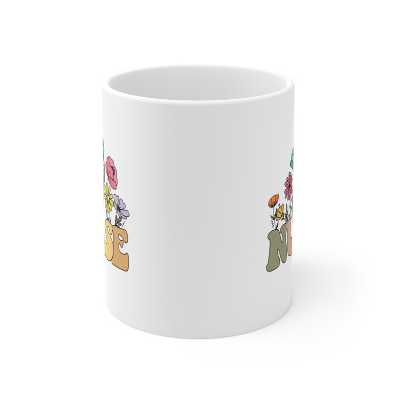 Nurse Mug, Nurse Coffee Mug, Nurse Flowers Ceramic Mug, Nurse week Gift Mug, Nurse Tea Mug - 6.jpg