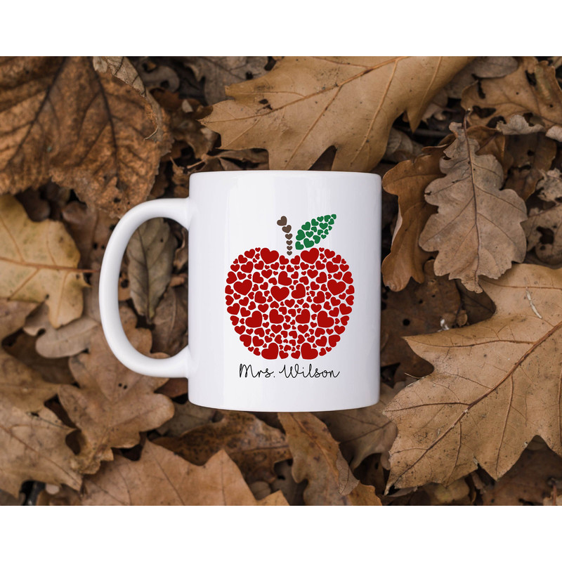 Personalized Apple Mug, Teacher Mug, Back to School Mug, Custom Teaching Mug, Kindergarten Teacher Mug, Custom Teacher Mug, Teacher Gift Mug - 4.jpg