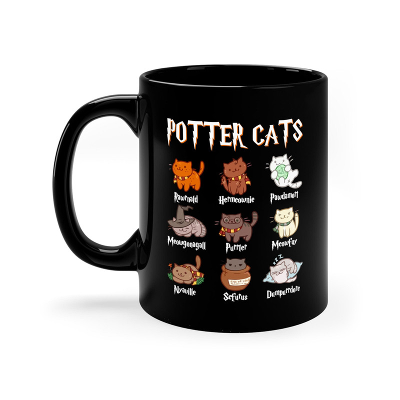 Potter Cats Mug, Harry Pawter Kitten Mug, Funny Gift for Cat Lover Mug, Catty Potter Gift Ceramic Mug, Famous Movie Mug - 1.jpg