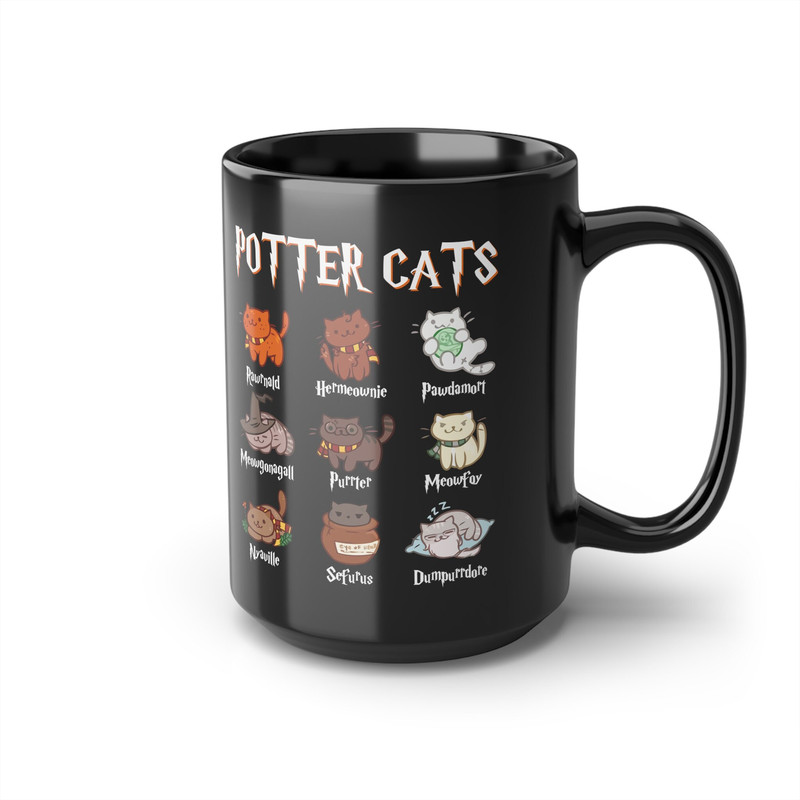 Potter Cats Mug, Harry Pawter Kitten Mug, Funny Gift for Cat Lover Mug, Catty Potter Gift Ceramic Mug, Famous Movie Mug - 6.jpg
