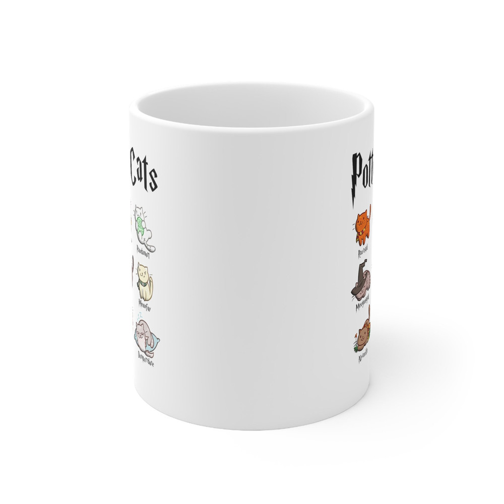Potter Cats Mug, Harry Pawter Kitten Mug, Funny Gift for Cat Lover Mug, Catty Potter Gift White Ceramic Mug, Famous Movie Mug, Wizard Mug - 5.jpg
