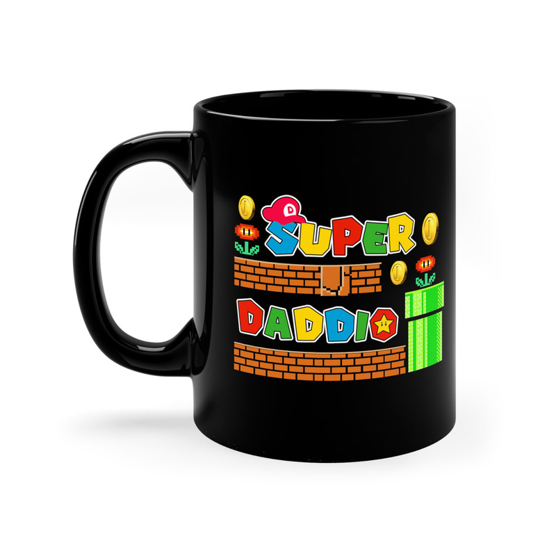 Super Daddio Mug, Funny Gamer Dad Mug, Father's Day Gift Mug, Super Dad Gift Mug, Gamer Daddy Mug, Father's Day Mug, Birthday Gift Dad Mug - 1.jpg