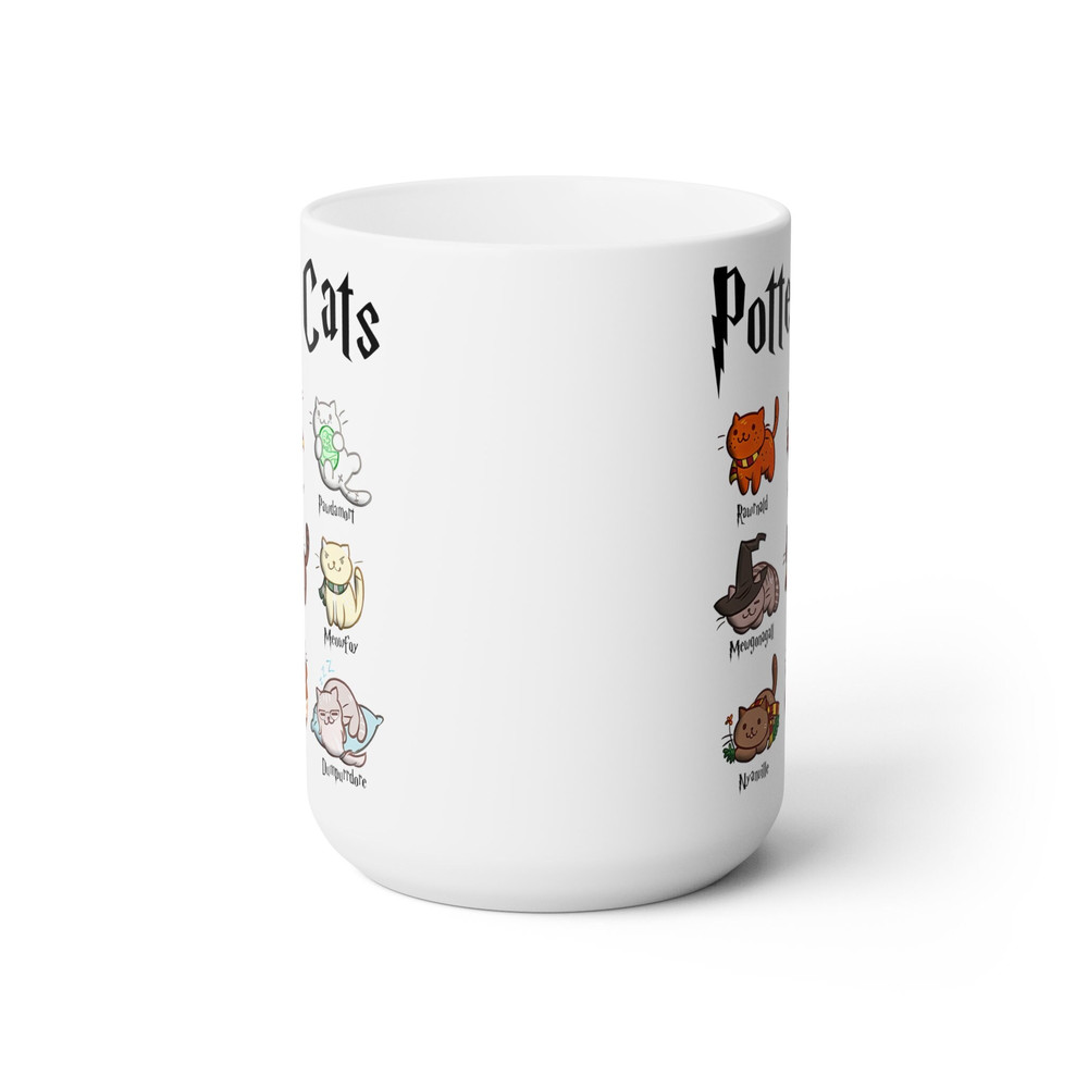 Potter Cats Mug, Harry Pawter Kitten Mug, Funny Gift for Cat Lover Mug, Catty Potter Gift White Ceramic Mug, Famous Movie Mug, Wizard Mug - 7.jpg