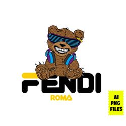 jersey fendi bear logo png, fendi brand logo png, fendi png, bear png, fashion brand png, ai digital file