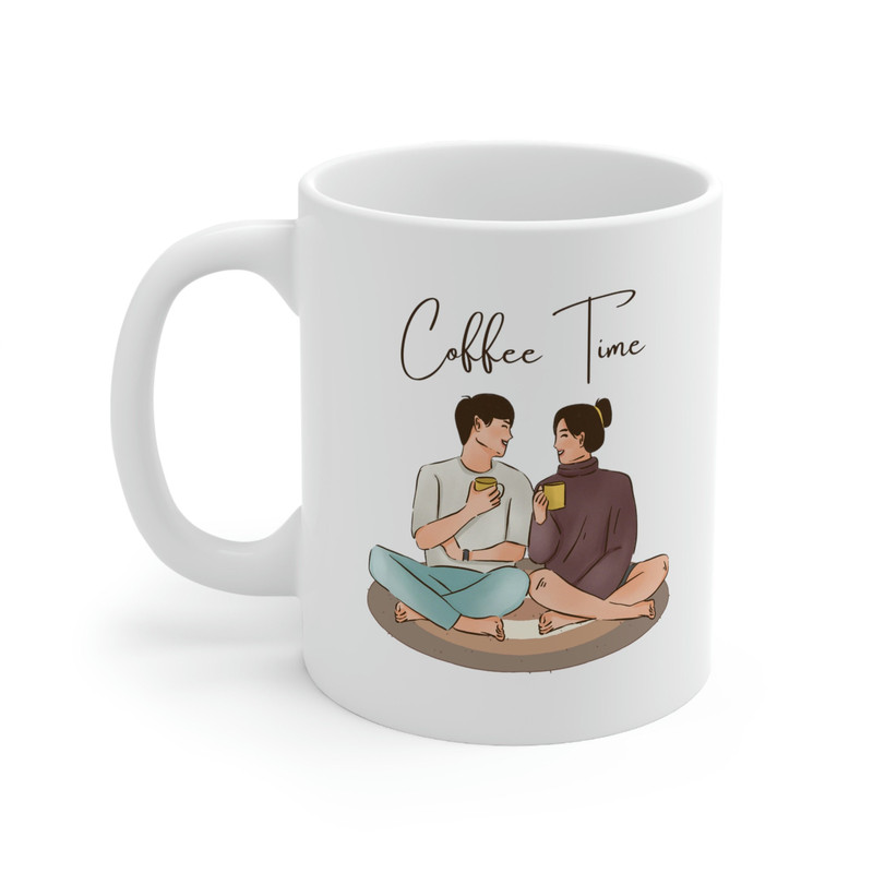 Coffee Time Ceramic Mug 11oz, Mug Gift for Couple, Gift Mug for Valentine's Day, Ceramic Mug 11oz - 3.jpg