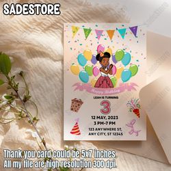 Gracie's Corner Birthday Invitation - Editable and Printable Template Instant Download of Gracie's Corner Invite