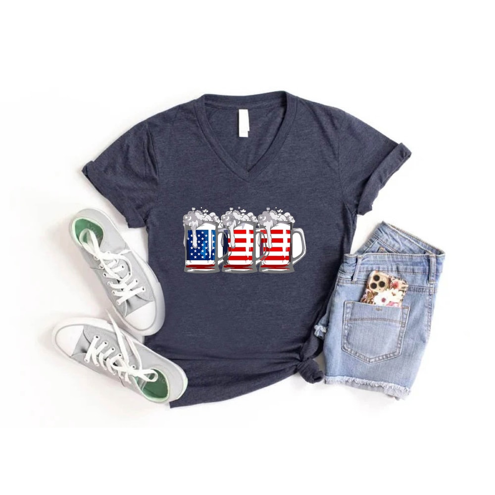 4th of July Beer Shirt, USA Flag Shirt for Women and Men, Patriotic Shirt, 4th of July Drinking Shirt, Party In The USA, Independence Day - 4.jpg