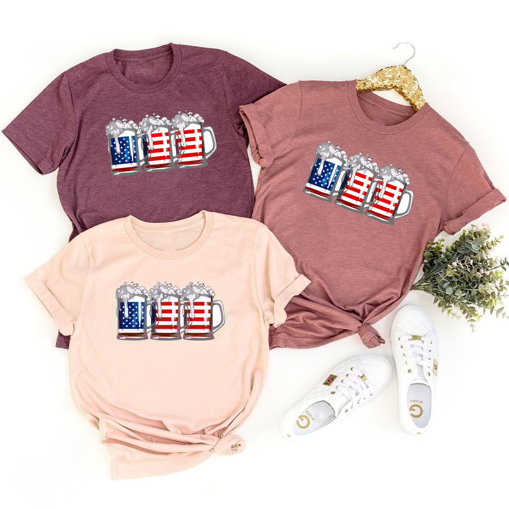 4th of July Beer Shirt, USA Flag Shirt for Women and Men, Patriotic Shirt, 4th of July Drinking Shirt, Party In The USA, Independence Day - 5.jpg