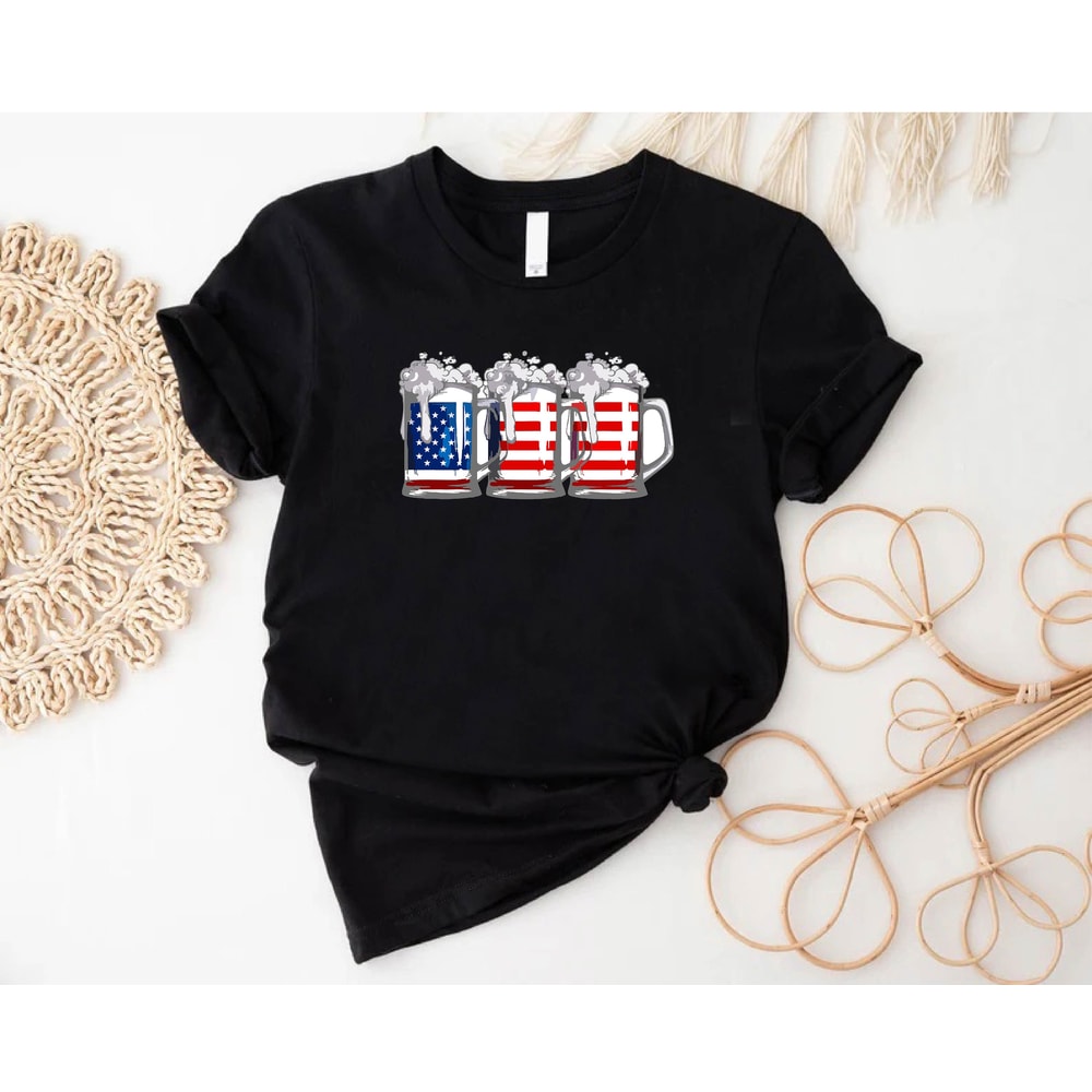 4th of July Beer Shirt, USA Flag Shirt for Women and Men, Patriotic Shirt, 4th of July Drinking Shirt, Party In The USA, Independence Day - 6.jpg