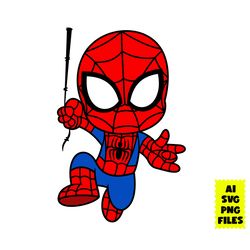 baby spiderman svg, spiderman svg, superhero png, marvel comics svg, ai digital file