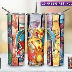anime manga cartoon tumbler, anime manga cartoon skinny tumbler, pikachu delight tumbler