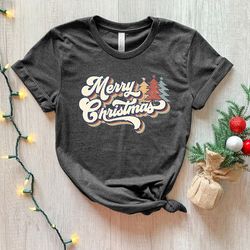 vintage merry christmas shirt,merry christmas shirt,christmas t shirt, christmas family shirt,christmas gift,70s style