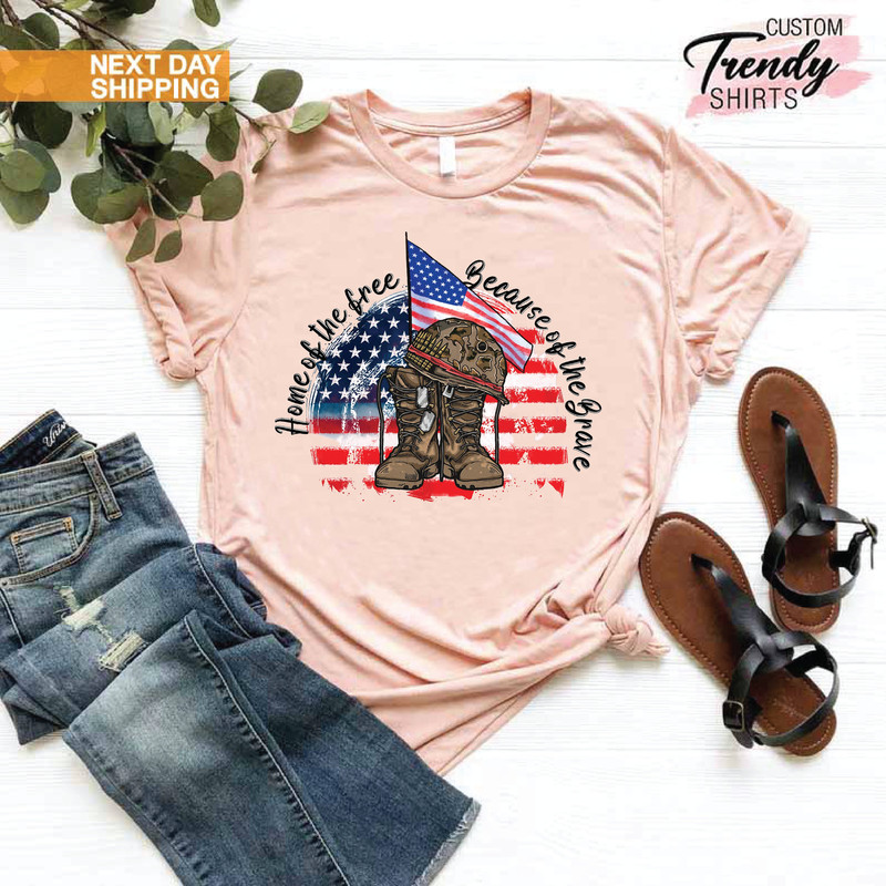 Home of The Free Shirt, 4th of July Gift for Men Women, Patriotic Shirt, Military Shirt, Memorial Day Shirt, Independence Day Gift Shirt - 4.jpg