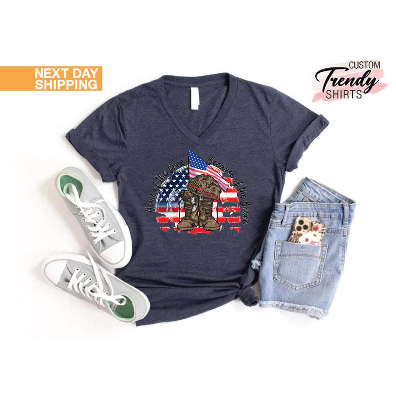 Home of The Free Shirt, 4th of July Gift for Men Women, Patriotic Shirt, Military Shirt, Memorial Day Shirt, Independence Day Gift Shirt - 9.jpg