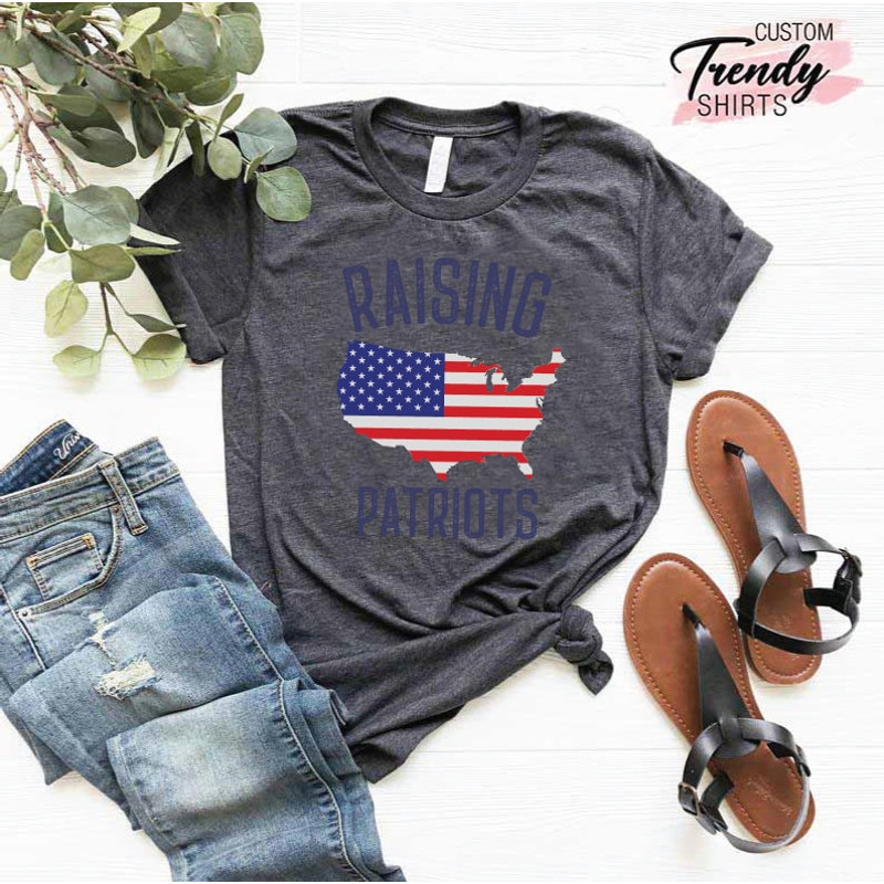 Patriotic Mom Dad Gift, Republican Gifts, Patriot American Mom, Patriotic Mom Shirt, Conservative Shirt, USA Shirt, Raising Patriots T-Shirt - 5.jpg