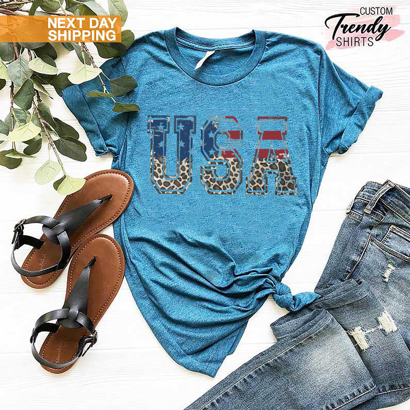 USA Shirt Women, 4th of July Gift for Women, Patriotic Women Gift, USA Flag Shirt, American Women Shirt, America Flag T-shirt, Freedom USA - 5.jpg