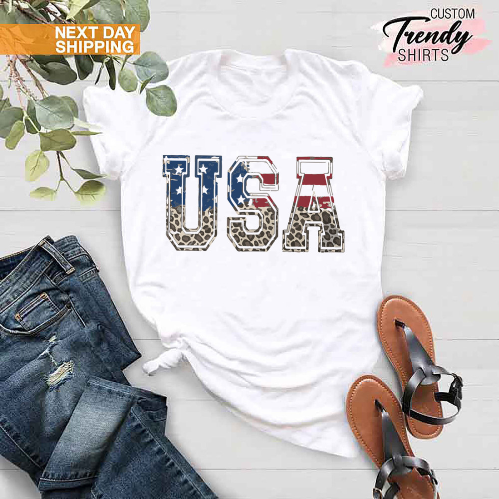 USA Shirt Women, 4th of July Gift for Women, Patriotic Women Gift, USA Flag Shirt, American Women Shirt, America Flag T-shirt, Freedom USA - 6.jpg
