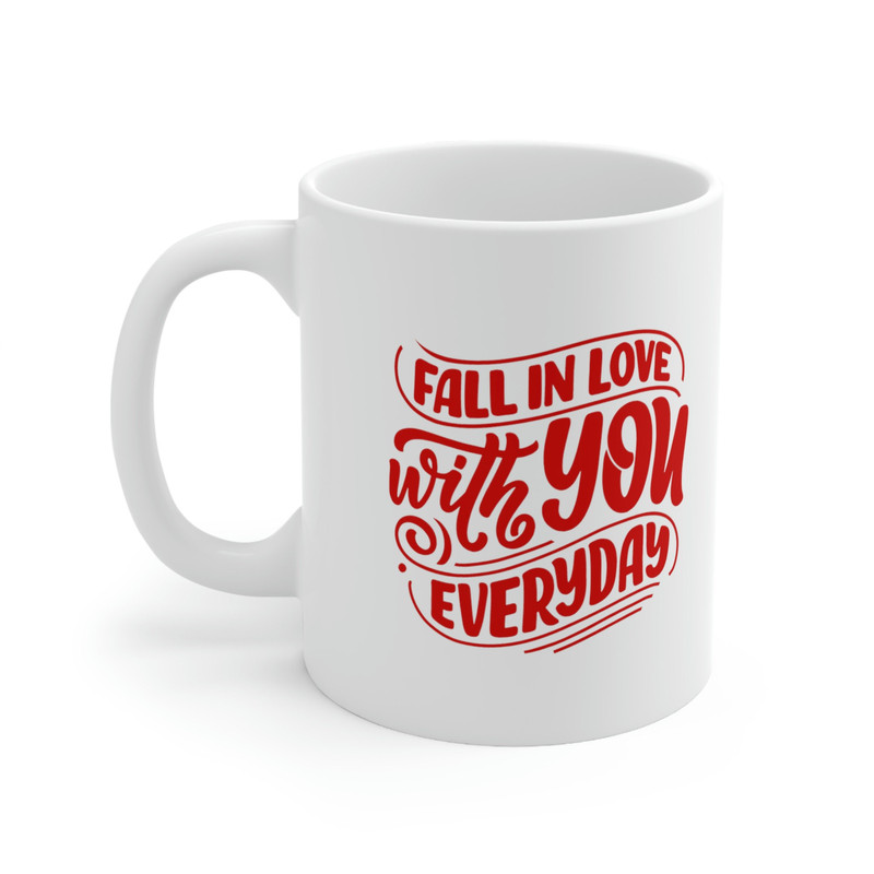 Fall in Love with You Everyday Ceramic Mug 11oz, Love Without Limits Mug, Gift for Love, Gift Mug for Valentine's Day - 1.jpg